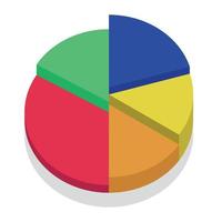 3D Pie Chart 3 vector