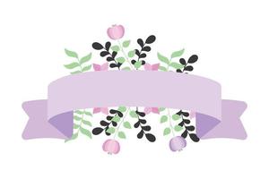 Floral Flowers Ribbon vector