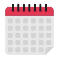 Red Calendar On White Background vector