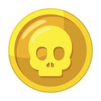 Skull Game Coin vector