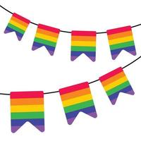 Rainbow Pride Bunting vector