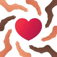 Hands Around Heart vector