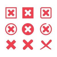 Multiple Different Red Crosses vector