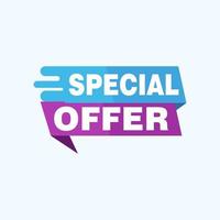 plantilla de diseño de cinta vectorial de oferta especial. etiqueta de venta de banner. etiqueta de descuento de oferta especial de mercado vector