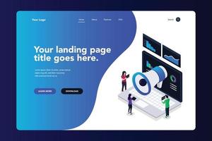 Marketing Landing Page vector