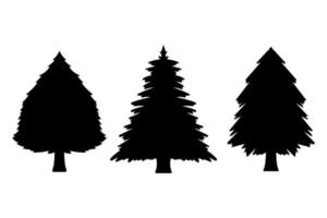 Set of Silhouette Trees vector