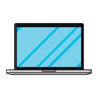 Laptop Coloured Cartoon Style vector