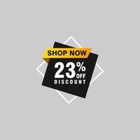 23 discount, Sales Vector badges for Labels, , Stickers, Banners, Tags, Web Stickers, New offer. Discount origami sign banner.