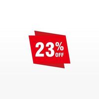 23 discount, Sales Vector badges for Labels, , Stickers, Banners, Tags, Web Stickers, New offer. Discount origami sign banner.