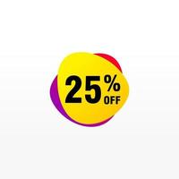 25 discount, Sales Vector badges for Labels, , Stickers, Banners, Tags, Web Stickers, New offer. Discount origami sign banner.