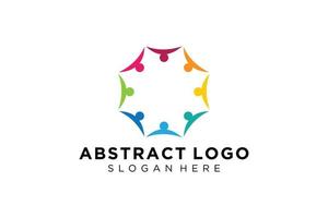 colección de logotipos de personas y familias abstractas vectoriales, iconos de personas, plantilla de logotipo de salud, símbolo de cuidado. vector