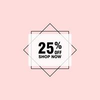 25 discount, Sales Vector badges for Labels, , Stickers, Banners, Tags, Web Stickers, New offer. Discount origami sign banner.