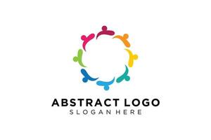 colección de logotipos de personas y familias abstractas vectoriales, iconos de personas, plantilla de logotipo de salud, símbolo de cuidado. vector