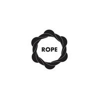 simple circle 3d twist rope symbol motion design logo vector