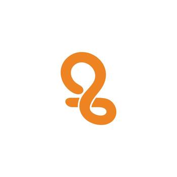 vector de logotipo de superposición de línea de movimiento simple número 2 abstracto