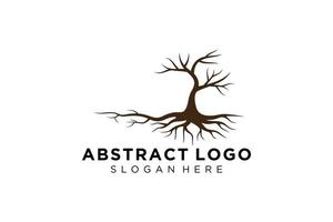 Green tree logo design natural and abstract leaf. vector