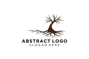 Green tree logo design natural and abstract leaf. vector