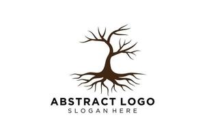 Green tree logo design natural and abstract leaf. vector