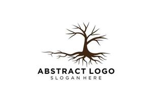 Green tree logo design natural and abstract leaf. vector