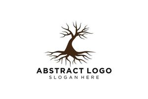 diseño de logotipo de árbol verde hoja natural y abstracta. vector