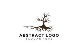 Green tree logo design natural and abstract leaf. vector