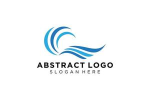 Abstract water wave splash logo symbol and icon design. vector