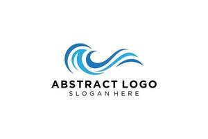 Abstract water wave splash logo symbol and icon design. vector