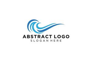 Abstract water wave splash logo symbol and icon design. vector