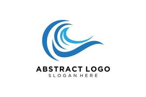 Abstract water wave splash logo symbol and icon design. vector