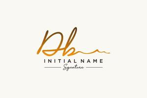 Initial DB signature logo template vector. Hand drawn Calligraphy lettering Vector illustration.