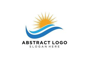 Abstract water wave splash logo symbol and icon design. vector