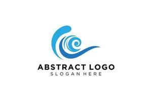 diseño de icono y símbolo de logotipo de salpicadura de onda de agua abstracta. vector