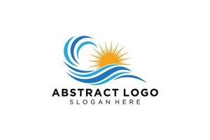 Abstract water wave splash logo symbol and icon design. vector