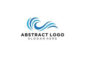 Abstract water wave splash logo symbol and icon design. vector