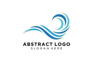 diseño de icono y símbolo de logotipo de salpicadura de onda de agua abstracta. vector