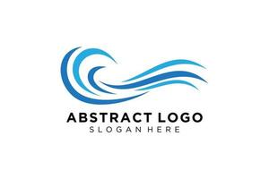 diseño de icono y símbolo de logotipo de salpicadura de onda de agua abstracta. vector