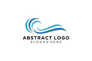 Abstract water wave splash logo symbol and icon design. vector