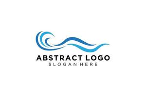 Abstract water wave splash logo symbol and icon design. vector