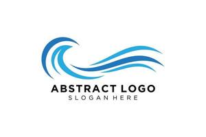 diseño de icono y símbolo de logotipo de salpicadura de onda de agua abstracta. vector