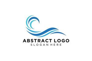 diseño de icono y símbolo de logotipo de salpicadura de onda de agua abstracta. vector