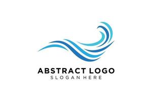 diseño de icono y símbolo de logotipo de salpicadura de onda de agua abstracta. vector