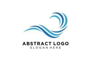 Abstract water wave splash logo symbol and icon design. vector