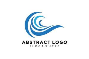 Abstract water wave splash logo symbol and icon design. vector