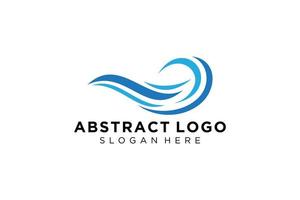 Abstract water wave splash logo symbol and icon design. vector