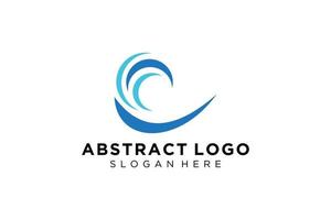 Abstract water wave splash logo symbol and icon design. vector