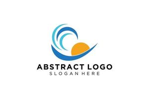 Abstract water wave splash logo symbol and icon design. vector