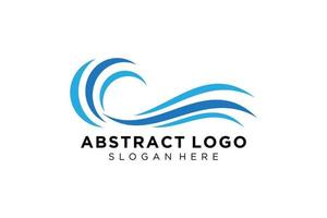 Abstract water wave splash logo symbol and icon design. vector