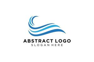 Abstract water wave splash logo symbol and icon design. vector