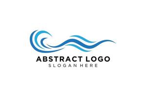 Abstract water wave splash logo symbol and icon design. vector