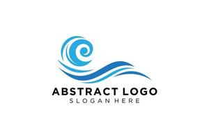 Abstract water wave splash logo symbol and icon design. vector